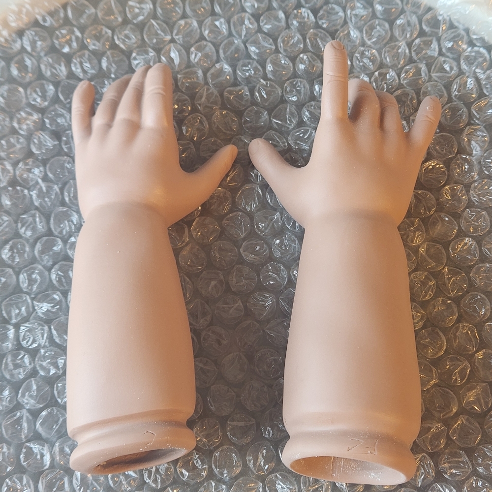FC Porcelain Doll Arms 5½ Inch Light African American New Replacement Part